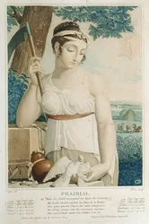 Prairial (Mei-Juni), negende maand van de Republikeinse Kalender, gegraveerd door Tresca, c.1794
